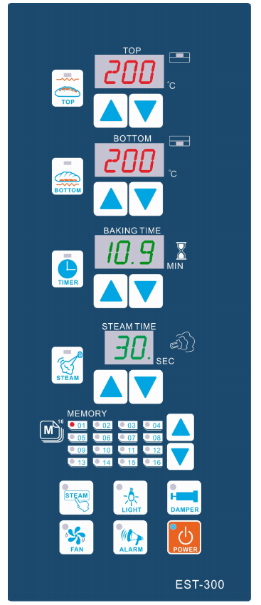 商用烤箱控制面板