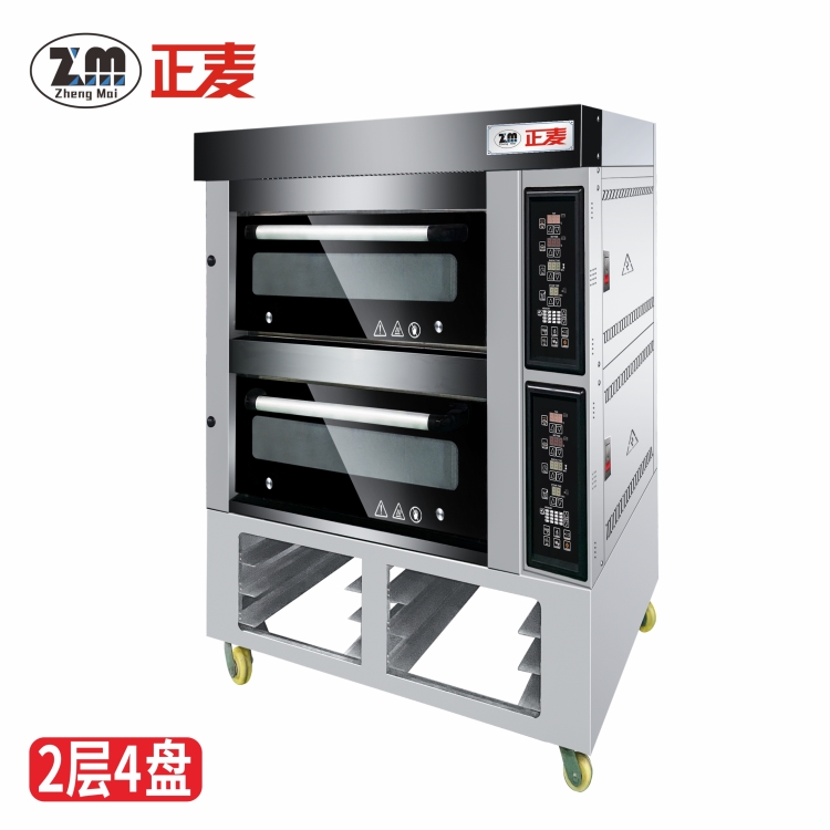 广州正麦2层4盘商用烤箱蛋糕电烤炉加储物柜